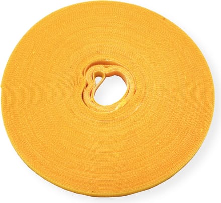VALUE Klittenband op rol, 10mm, geel, 25 m