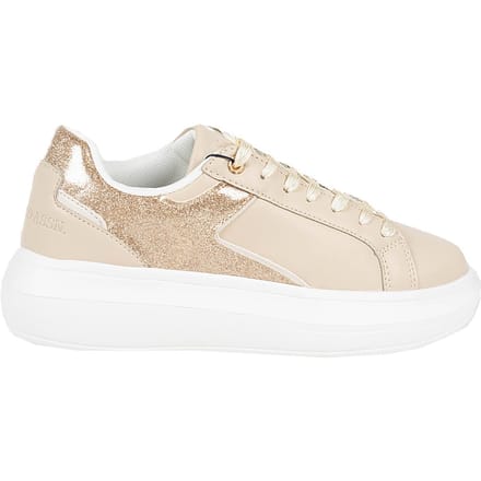 U.S. Polo Assn. - Dames - Helis Sneakers - Beige/Gold/Wit - Maat 38