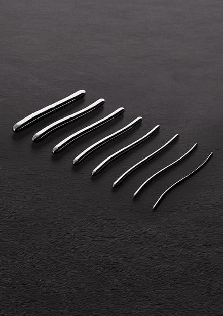Shots - Steel Hegar Sound Double End Dilator - 8 Pieces silver