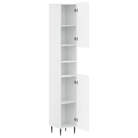 vidaXL - Badkamerkast - met - Open - Plank - ZWOLLE - Hoogglans - Wit