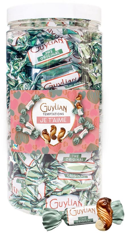 Guylian Temptations Original chocolade - "Je t'aime" - melkchocolade met praliné - valentijnscadeau - 750g