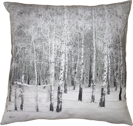 Clayre & Eef Kussenhoes 45x45 cm Grijs Polyester Boom Sierkussenhoes