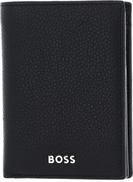 HUGO BOSS Leren Portemonnee Classic Grained Wallet Black Zwart