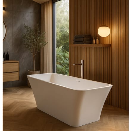 Badplaats Ligbad Lily 170 x 75 x 58 cm – Vrijstaand Bad – Hoogglans wit