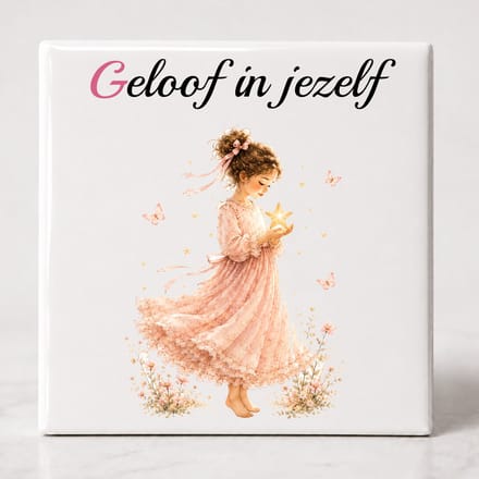 Tegel spreuk Geloof in jezelf