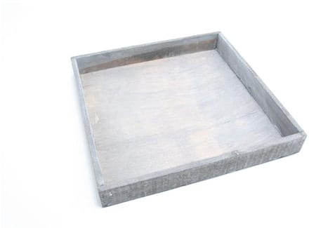 Dienblad Firmiana 20x20x4cm grijs