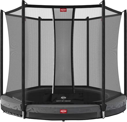 BERG Favorit InGround 330 Trampoline - Safety Net Comfort - AirFlow Springdoek - Grijs