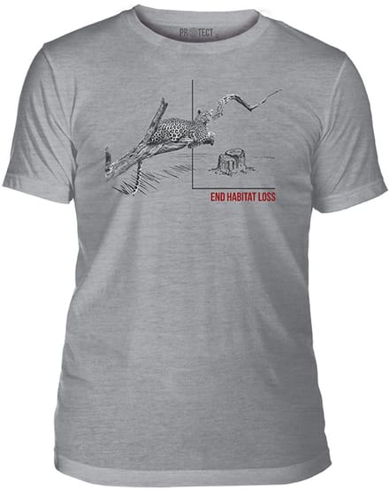 T-shirt End Habitat Loss Leopard Tri-Blend S