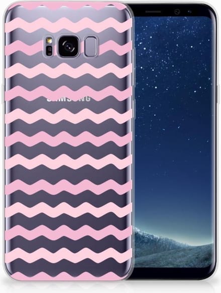 Back Cover voor Samsung Galaxy S8 Plus TPU bumper Waves Roze