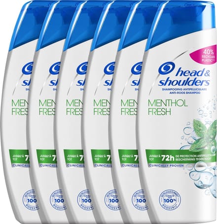 Head & Shoulders Menthol Fresh Anti-Roos Shampoo - Voordeelverpakking - 6 x 285 ml