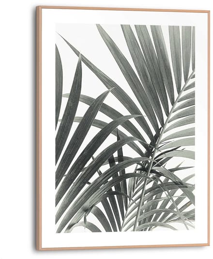 Schilderij Palmbladeren - 40 x 30 - Hout - REINDERS