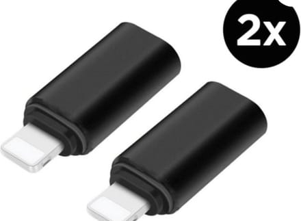 Lightning naar USB C - USB C naar 8pin converter - USB C HUB - Verloop - 2 pack