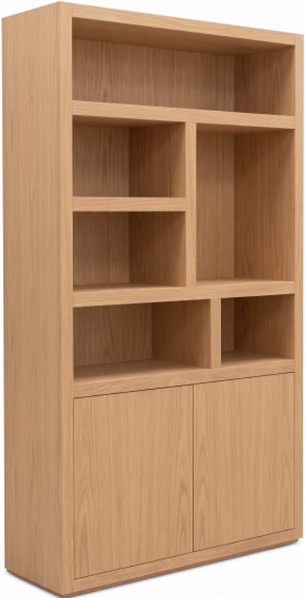 Vakkenkast Tampere eikenfineer 2 deuren 120x42x220 cm - Natural eiken