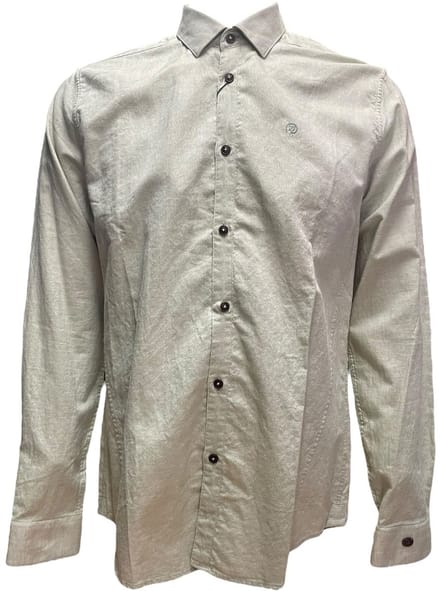 PME Legend - Overhemd - Wit / Blauw - Maat S