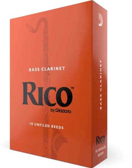 D'Addario Woodwinds REA1025 Rico Basklarinetriet, 2.5, 10-Pack, Unfiled