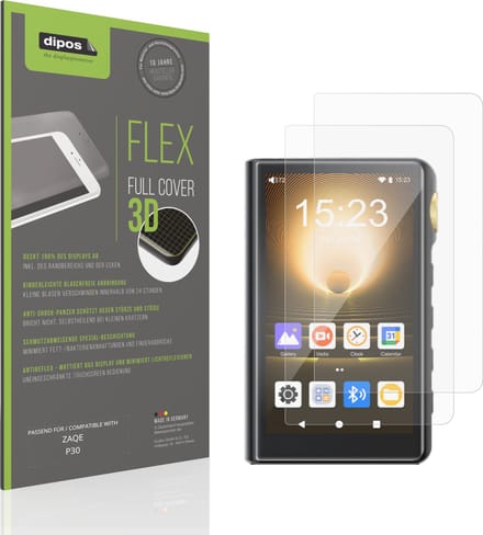 dipos FLEX – 2x Matte Screenprotector geschikt voor ZAQE P30 | Volledige Schermbescherming | Case-Friendly
