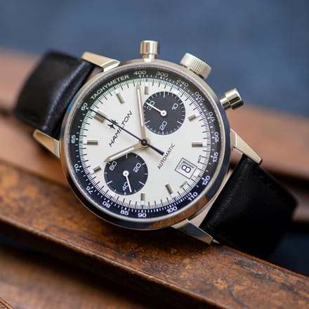 Hamilton Intra-Matic H38416711 Tachymeter Automatisch Herenhorloge wit