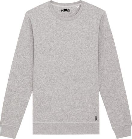 Basic sweater - heather grey - M - soBAD. | Crewneck | 100% Organic | Unisex | Sweater heren | Sweater dames