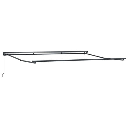 vidaXL - Handmatig - uitschuifbare - luifel - Groen - en - Wit - 5 - × - 3,5 - m