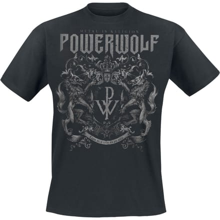Powerwolf T-shirt - Crest - Metal Is Religion - S tot M - zwart