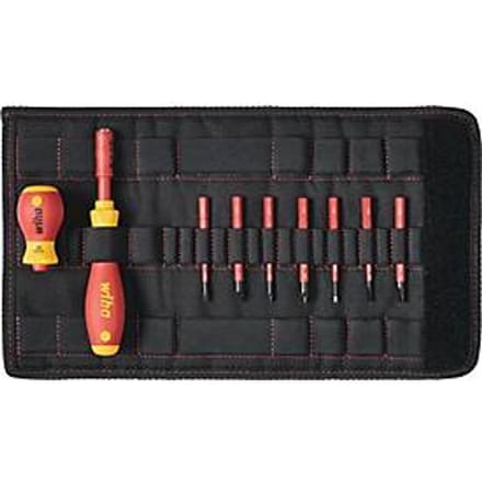 Wiha Schroevendraaier en bitset slimVario® Sleufkop, Phillips, Pozidriv 10-delig - 41232