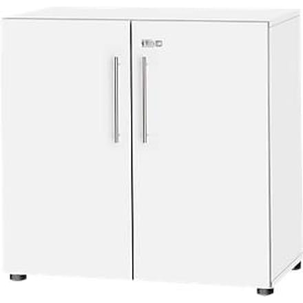 Schäfer Shop  Select Kast Start Off, 2 ordnerhoogten, afsluitbaar, B 800 x D 420 x H 744 mm, hout, wit/wit