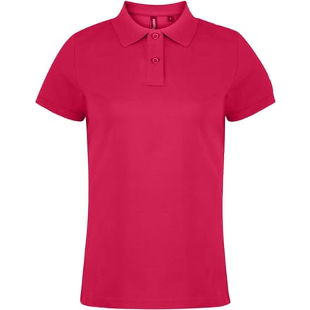 Asquith & Fox Dames/dames Poloshirt met korte mouwen en effen mouwen (Heet Roze)