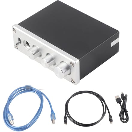 AC Q3 PRO DAC Décodage o Décodeur avec Amplificateur Casque pour Casques 3,5 MM (argent) argenté