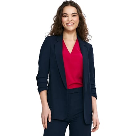 3/4 mouwen blazer met plooien voor vrouwen Nife