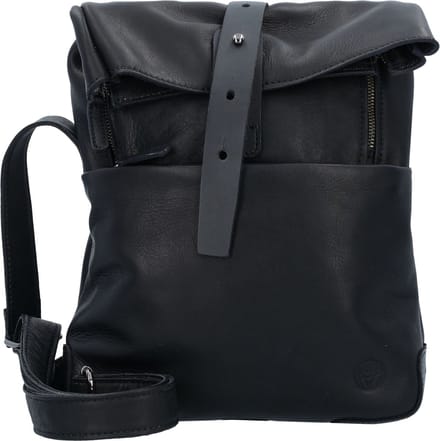HAROLD'S Leren Schoudertas Mount Crossbag Black Zwart