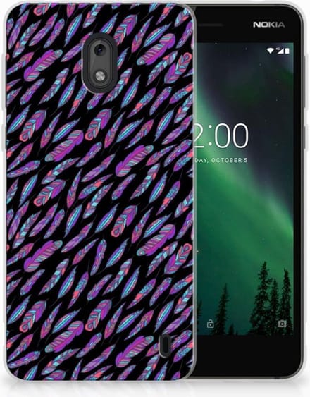 Nokia 2 TPU bumper Feathers Color