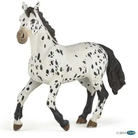 Papo wit met zwart Appaloosa Paard