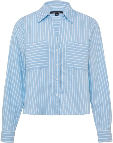 Dames lin lange mouwen blouse COMMA