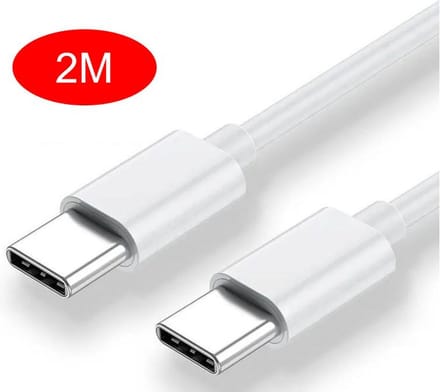 USB-C naar USB-C Kabel - 2 meter - 45 watt snelladen - Geschikt voor alle Smartphones/Laptops/Tablets met USB-C aansluiting