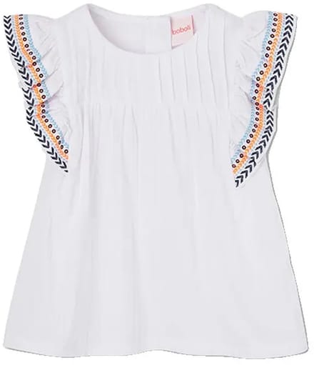 Boboli 403030 Mouwloze Blouse Wit 5 Years Meisje
