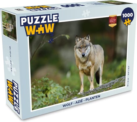 Puzzel Wolf - Azië - Planten - Legpuzzel - Puzzel 1000 stukjes volwassenen