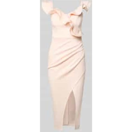 slim fit midi-jurk met loopsplit