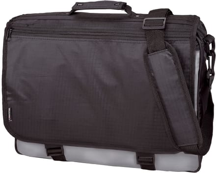 Lichte crossbodytas 'WAVE', polyester, zwart/grijs
