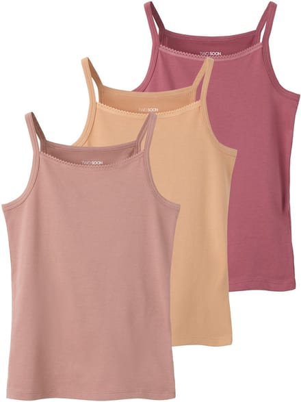 NAME IT - TKFSTRAP TOP 3P SOLID NOOS - Meisjes - Onderhemden
