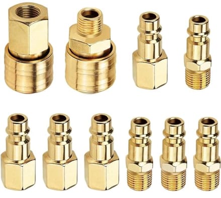 Euro Air Compressed Coupling 1/4 Inch - Quick Release Connector for Hoses and Compressors