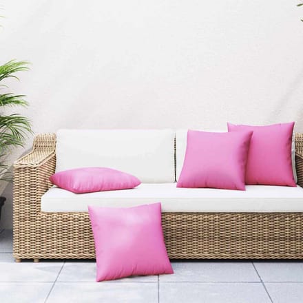 vidaXL - Verspreiding - Kussens - 4 - st - Polyester - stof - Roze - 60 - x - 60 - cm