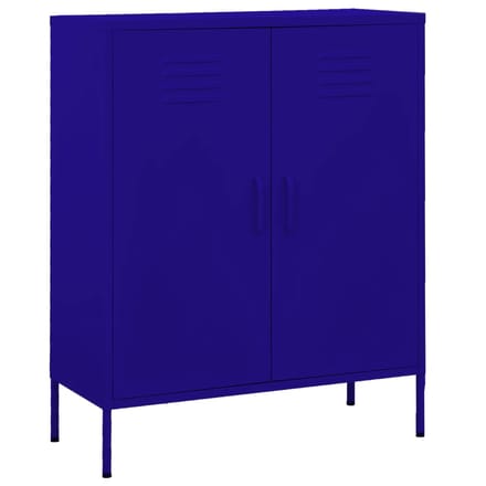 vidaXL - Opbergkast - 80x35x101,5 - cm - staal - marineblauw