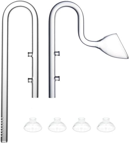 Glazen In- en Uitstroompijpenset voor Aquariumfilters 13mm