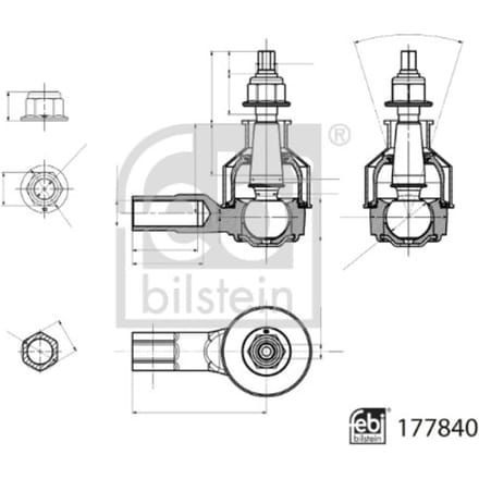 Spoorstangeinde FEBI BILSTEIN 177840
