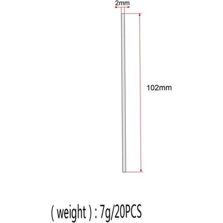 Gitaar Bas Zijstippen Toets Positiemarkeringen Muziekinstrument Inlegstippen 102 * 2mm 10 stuks Wit & 10 stuks white