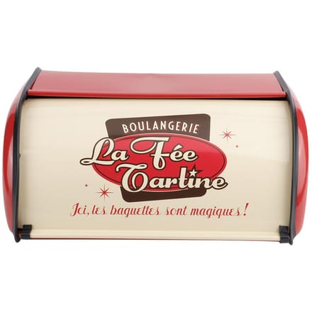 Grote capaciteit metalen broodtrommelhouder container keukenopslagorganisator (Rood) rood