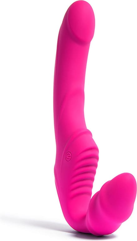 Isa Vibrator voor Lesbisch Koppel - Dubbele Penetratie - Siliconen - Fuchsia