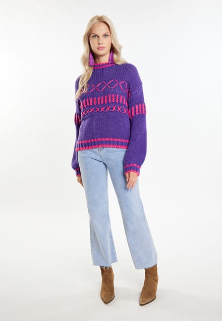 IZIA Jumper Dames paars-roze