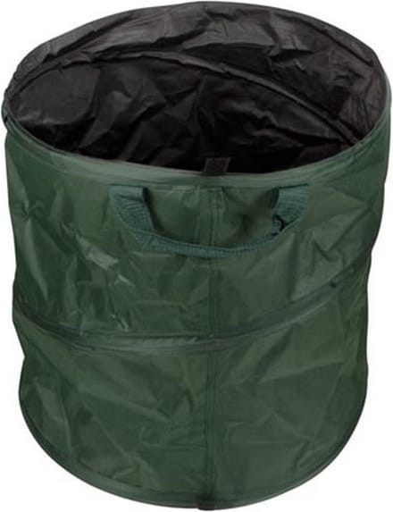 Perel Tuinafvalzak, opvouwbaar, 85 l, handgrepen, donkergroen/zwart, waterafstotend