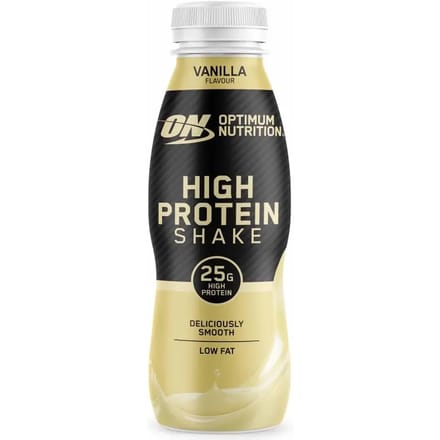 Optimum Nutrition High Protein Shake - Vanille - Ready to Drink Whey Protein - 330 ml (1 flessen)